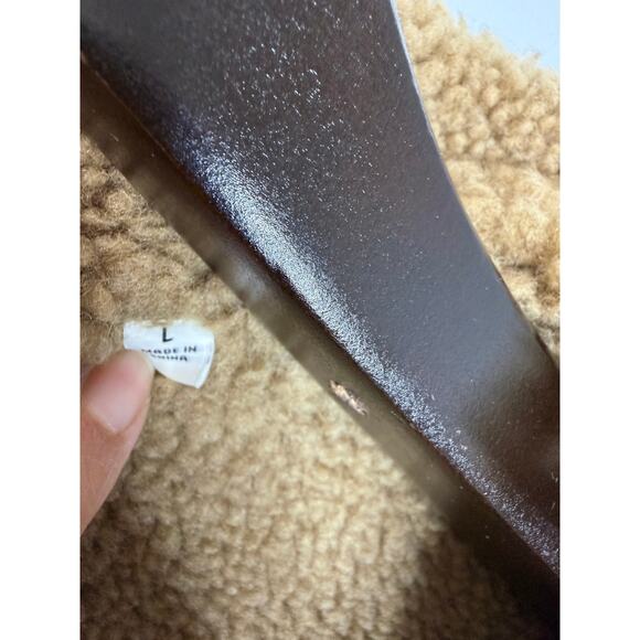 Uniqlo U Lemaire Men U Pile-lined Trucker Jacket Preppy Tan Cotton Moleskin Sz L - Picture 14 of 14